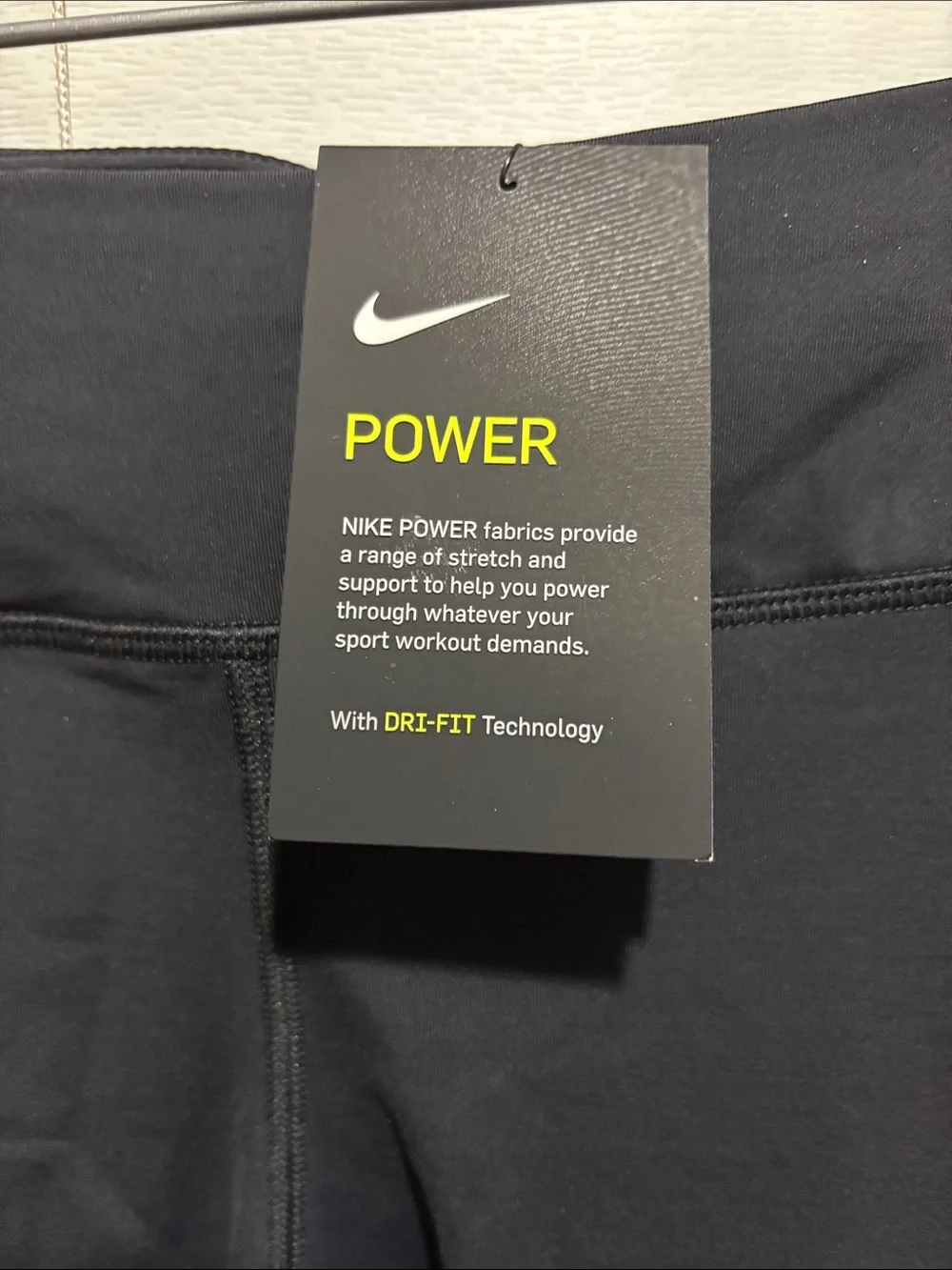 Nike Black Cropped Performance Capris with Reflective Swoosh